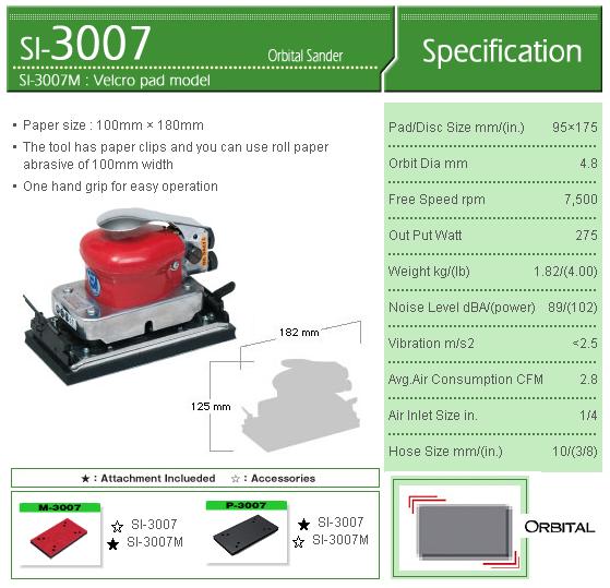 Máy chà nhám vuông, máy chà nhám Shinano, SI-3007, Shinano SI-3007