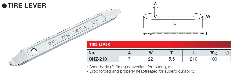 Móc lốp xe KTC OHZ-210, móc lốp xe máy OHZ-210 chiều dài 210mm