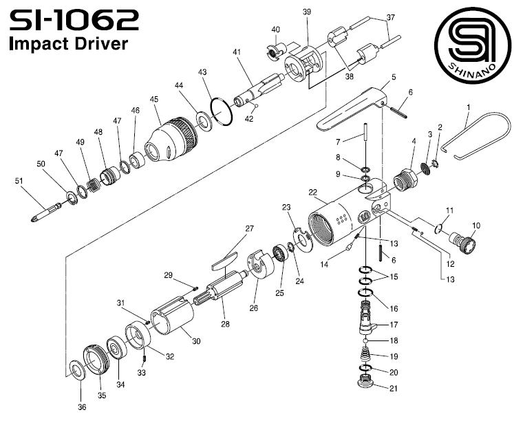 Phụ tùng thay thế, súng vặn vít, Shinano SI-1062, SI-1062, phụ tùng chính hãng