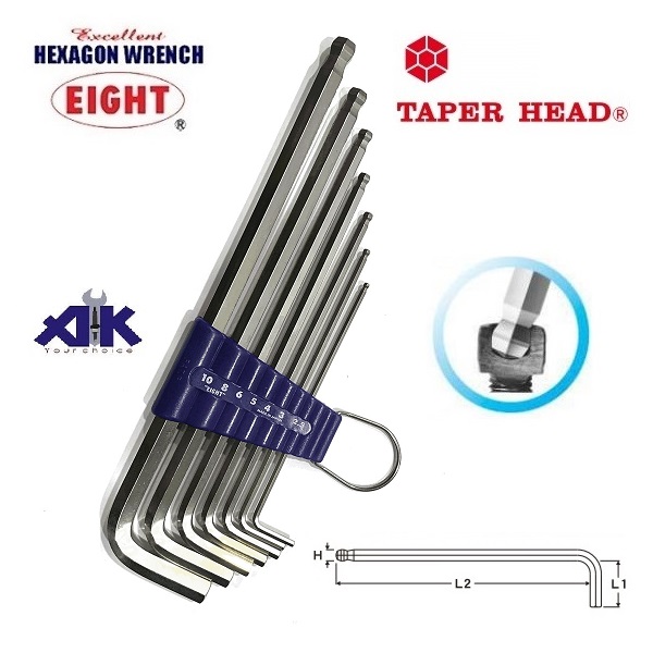 Bộ lục giác Eight, bộ lục giác chìm Eight, Eight TLSS-7, bộ lục 7 cỡ