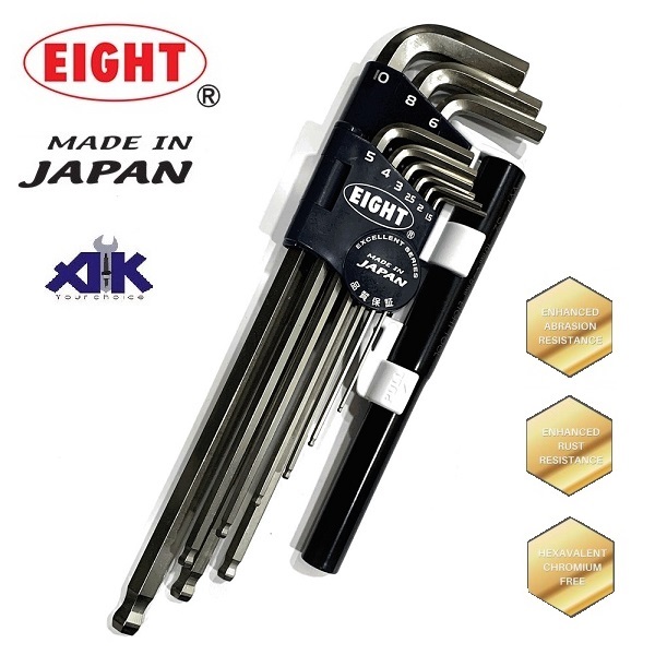 Bộ lục giác nhập khẩu, Eight Tool Japan, lớp mạ mới tăng cứng, tiêu chuẩn châu Âu