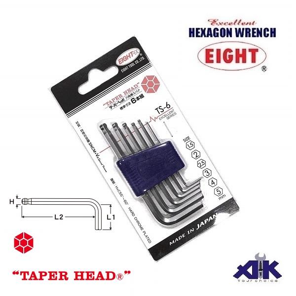 Bộ lục giác chìm chữ L, Eight TS-6, bộ lục giác chữ L nhập khẩu, TS-6