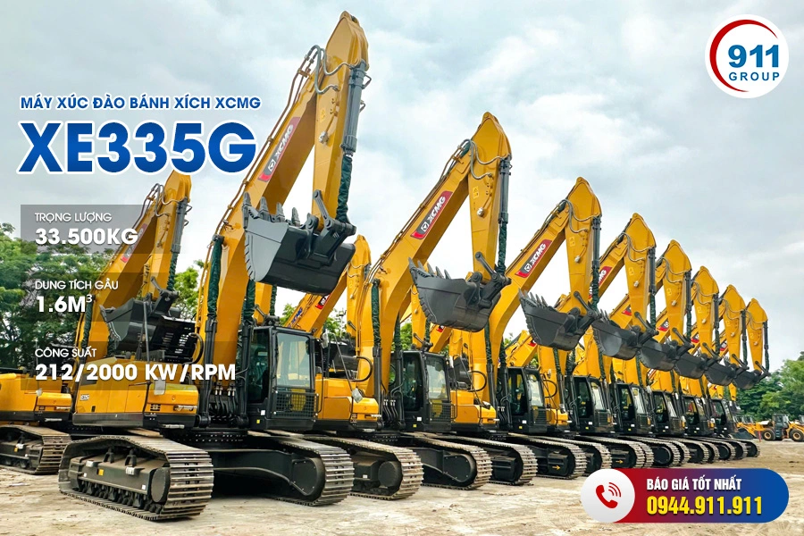 Máy xúc đào bánh xích XCMG XE335G