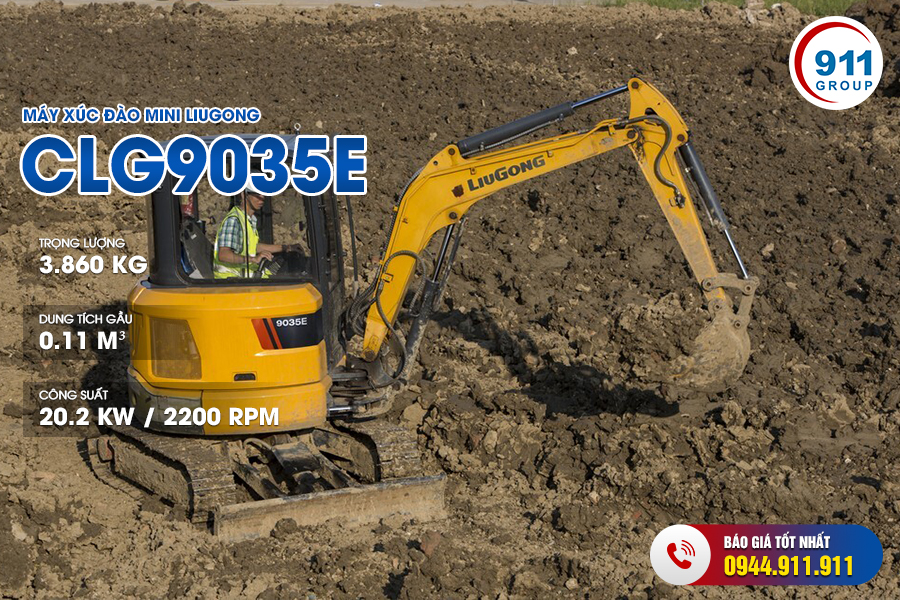 Máy xúc đào mini  - Model CLG9035E (3.5 tấn)