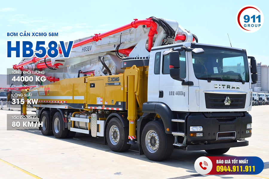 Xe bơm bê tông XCMG HB58V