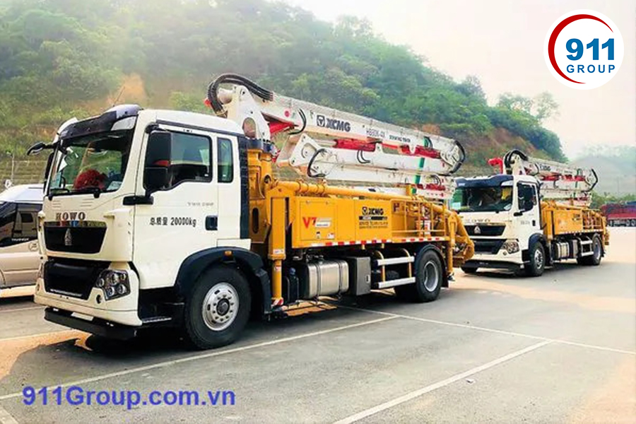 cách vận hành xe bơm bê tông