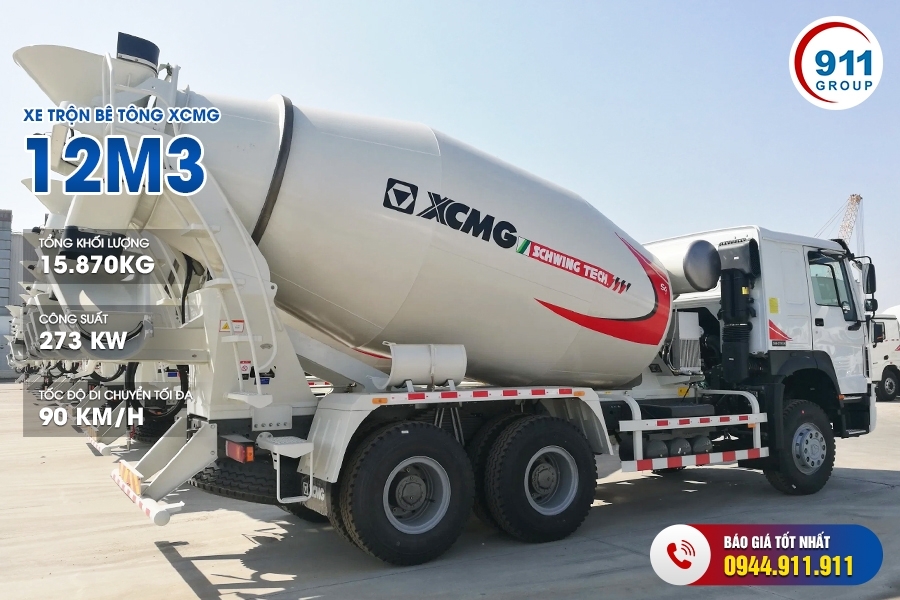 Xe trộn bê tông XCMG 12M3
