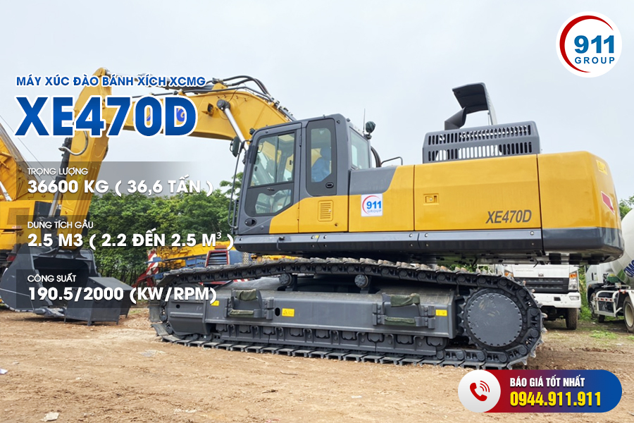 Máy xúc đào bánh xích XE470D