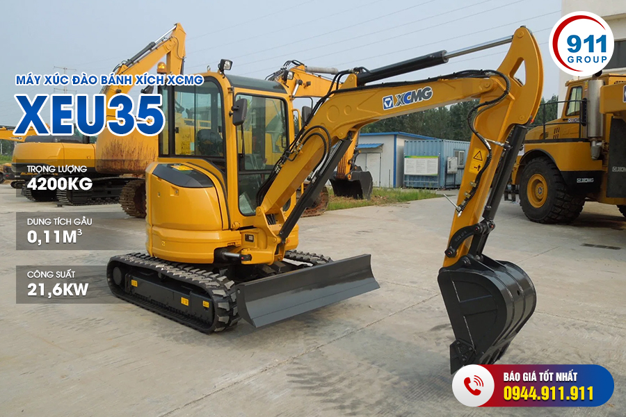 Máy xúc đào bánh xích XEU35