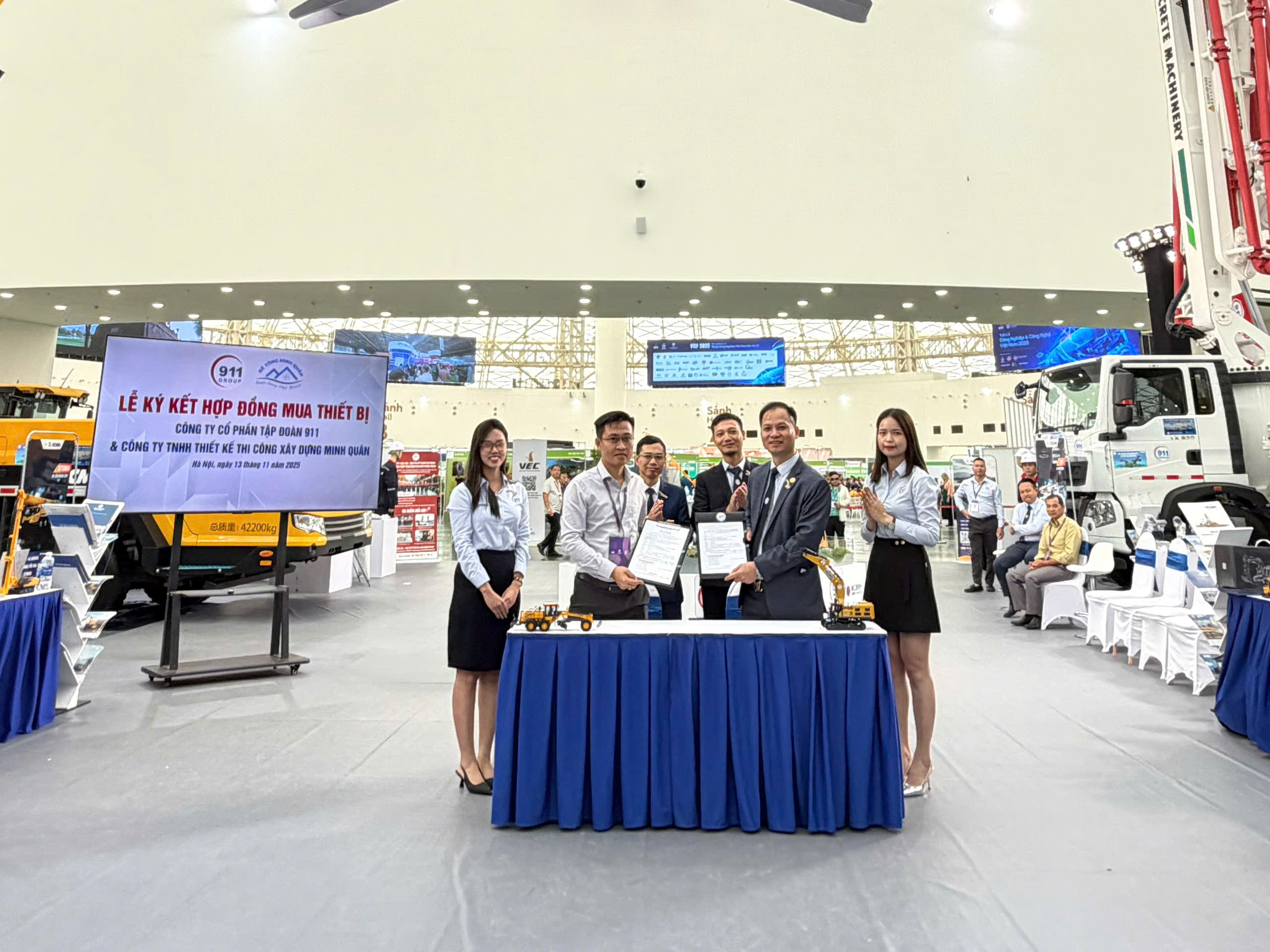 911 Group và Công ty TNHH Thiết kế Thi công Xây dựng Minh Quân đã chính thức ký kết hợp đồng mua thiết bị.