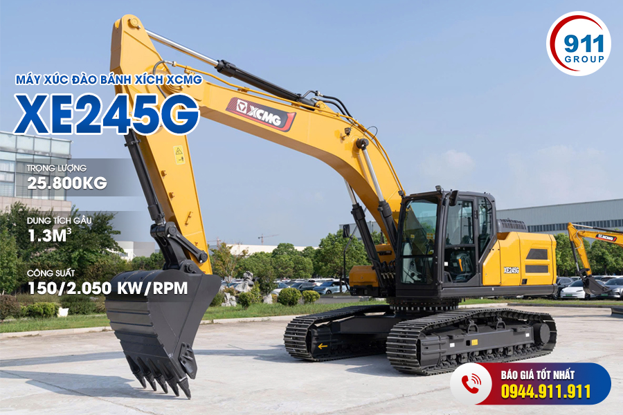 Máy xúc đào bánh xích XCMG XE245G