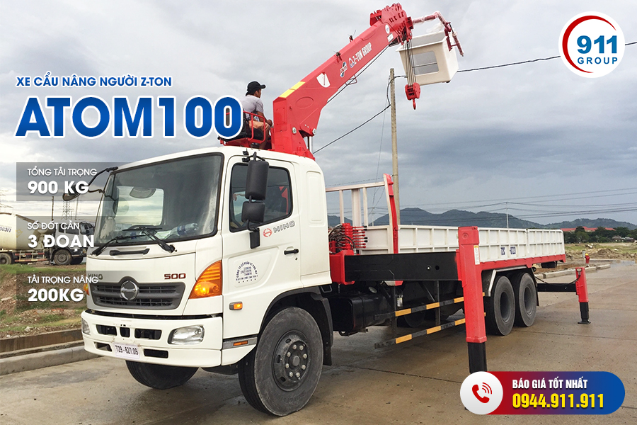 Xe cẩu nâng người Z-Ton - Model : Atom 100