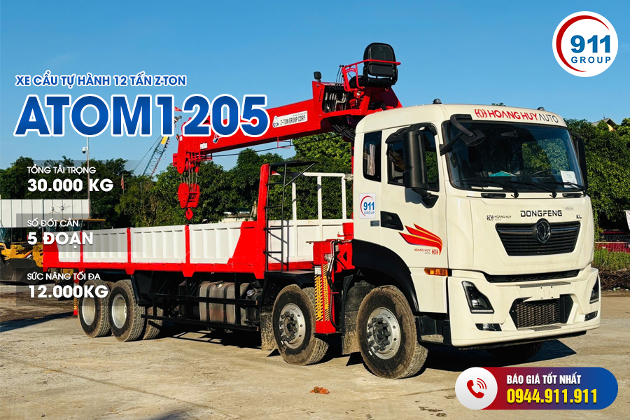 xe cẩu tự hành 12 tấn ATOM1205