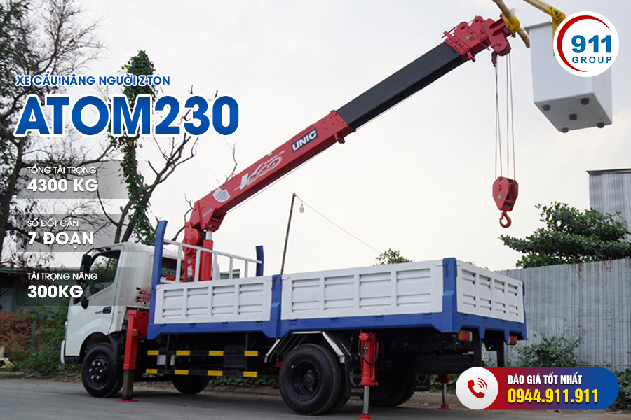 Xe cẩu nâng người Z-Ton - Model : Atom 230