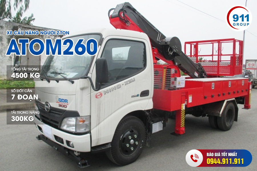 Xe cẩu nâng người Z-Ton - Model : Atom 260