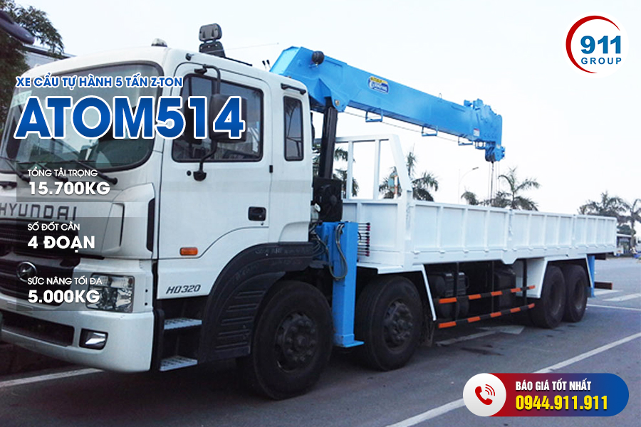 Xe cẩu tự hành 5 tấn Z-Ton - Model: Atom 514