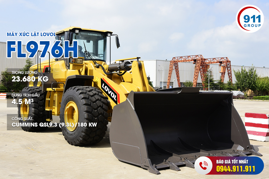 Máy xúc lật Lovol gầu 4.5m3