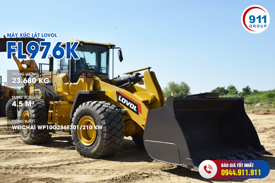 Máy Xúc Lật Lovol gầu 4.5m3