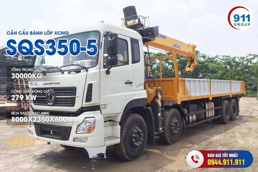 Cần cẩu bánh lốp XCMG 14 tấn - XCMG SQS350-5