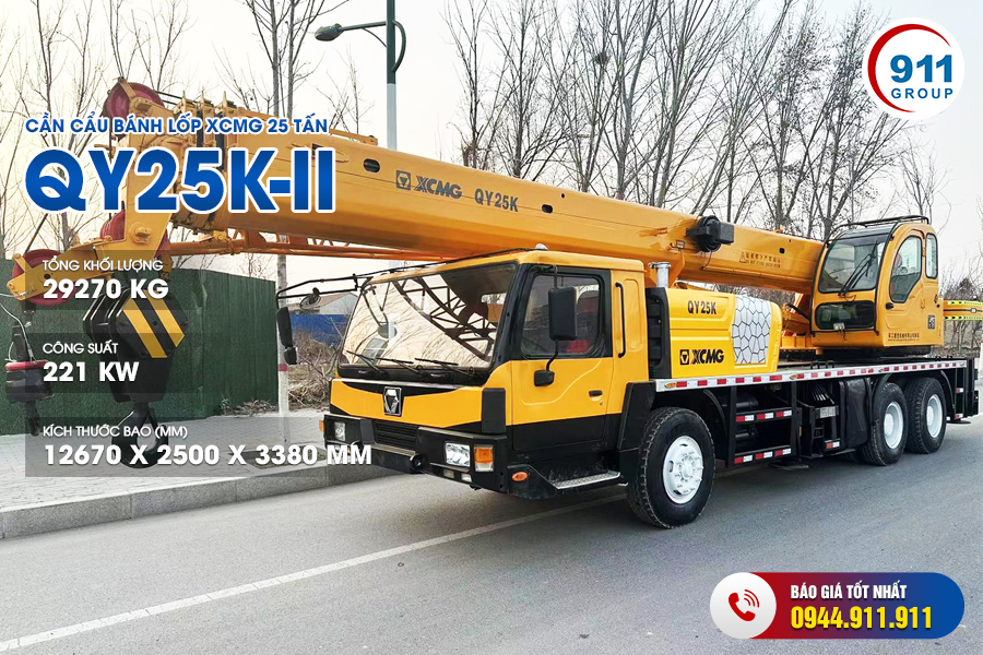 Cần cẩu bánh lốp XCMG 25 tấn - XCMG QY25K-II