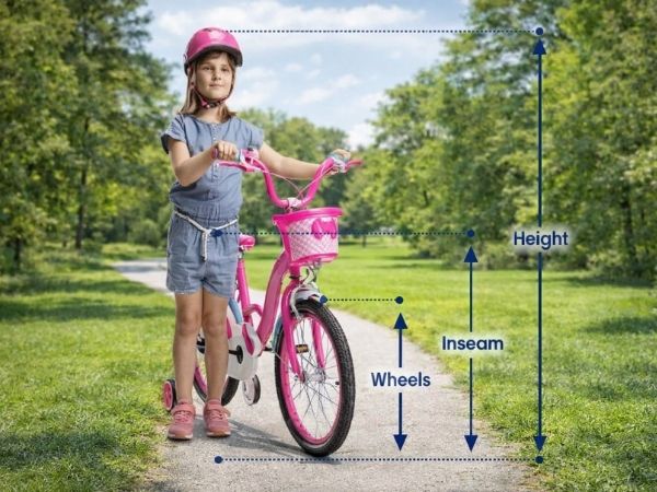 Dựa vào chỉ số inseam của bé để chọn kích thước xe đạp trẻ em