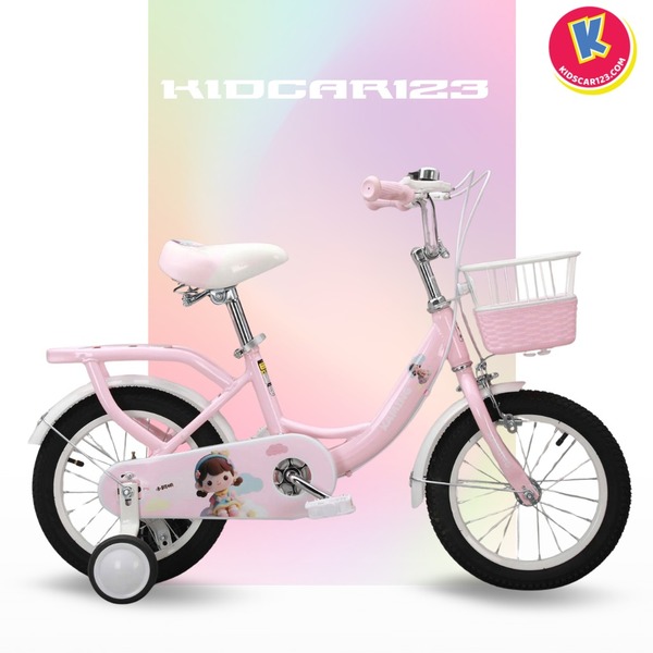 Xe đạp màu hồng Xaming10 Plus phong cách công chúa, phù hợp bé 2 - 11 tuổi