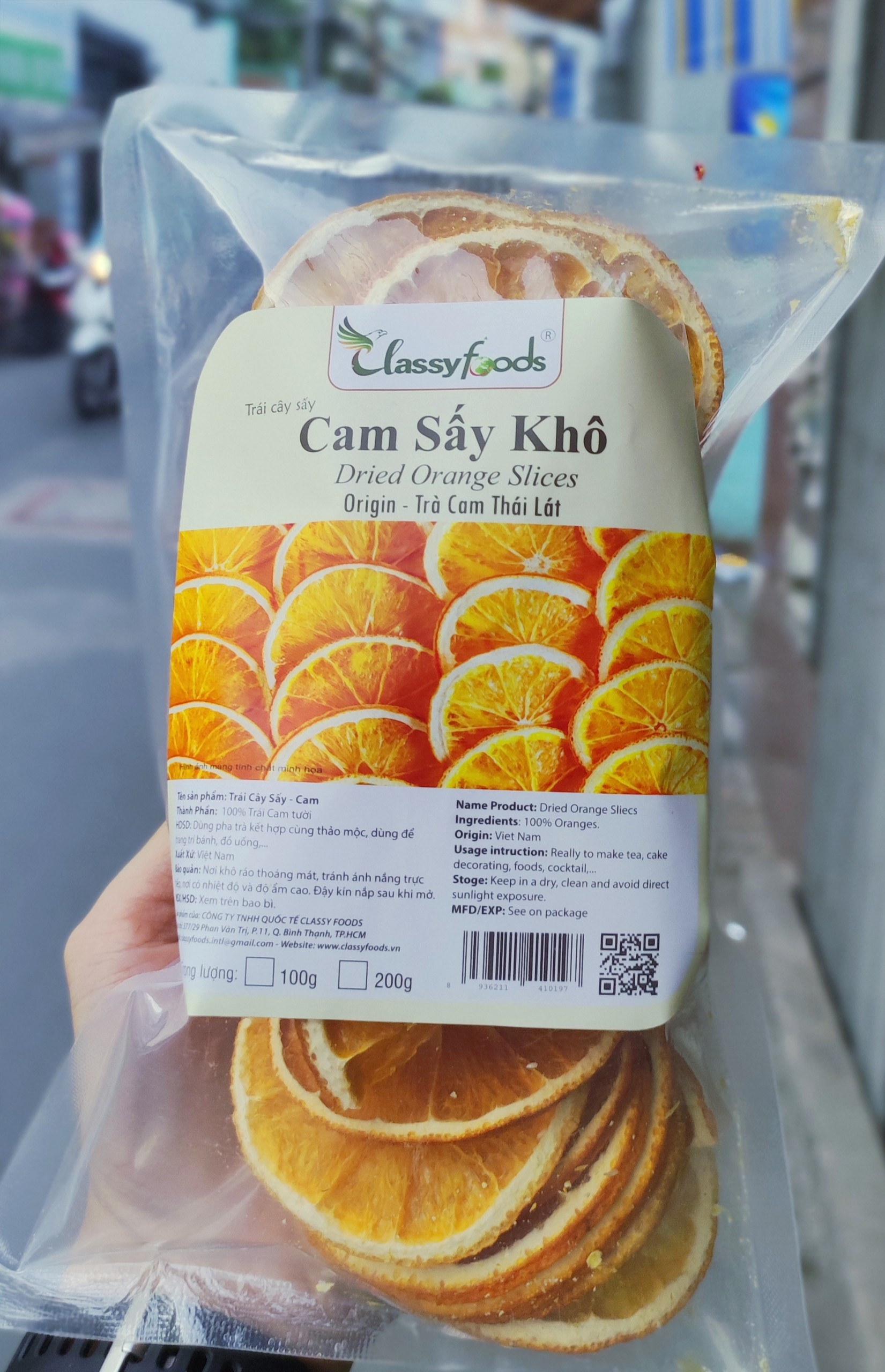 Cam lát vàng sấy khô