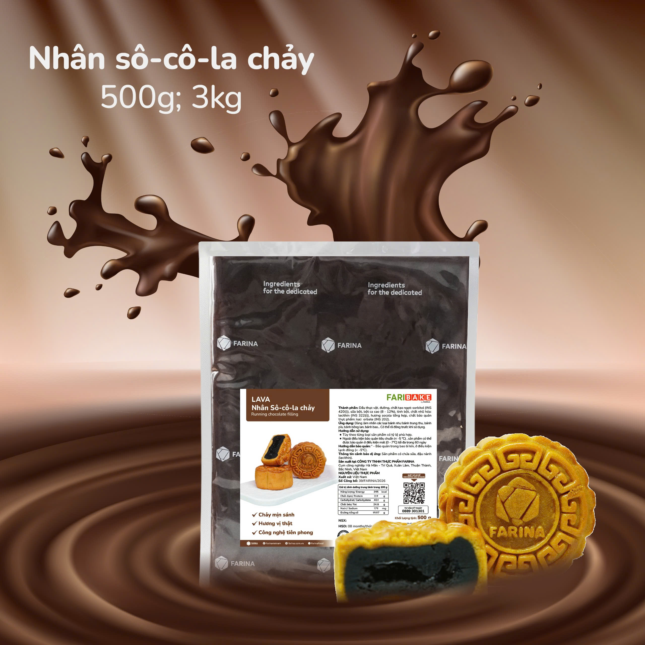 Nhân Lava socola 500gr