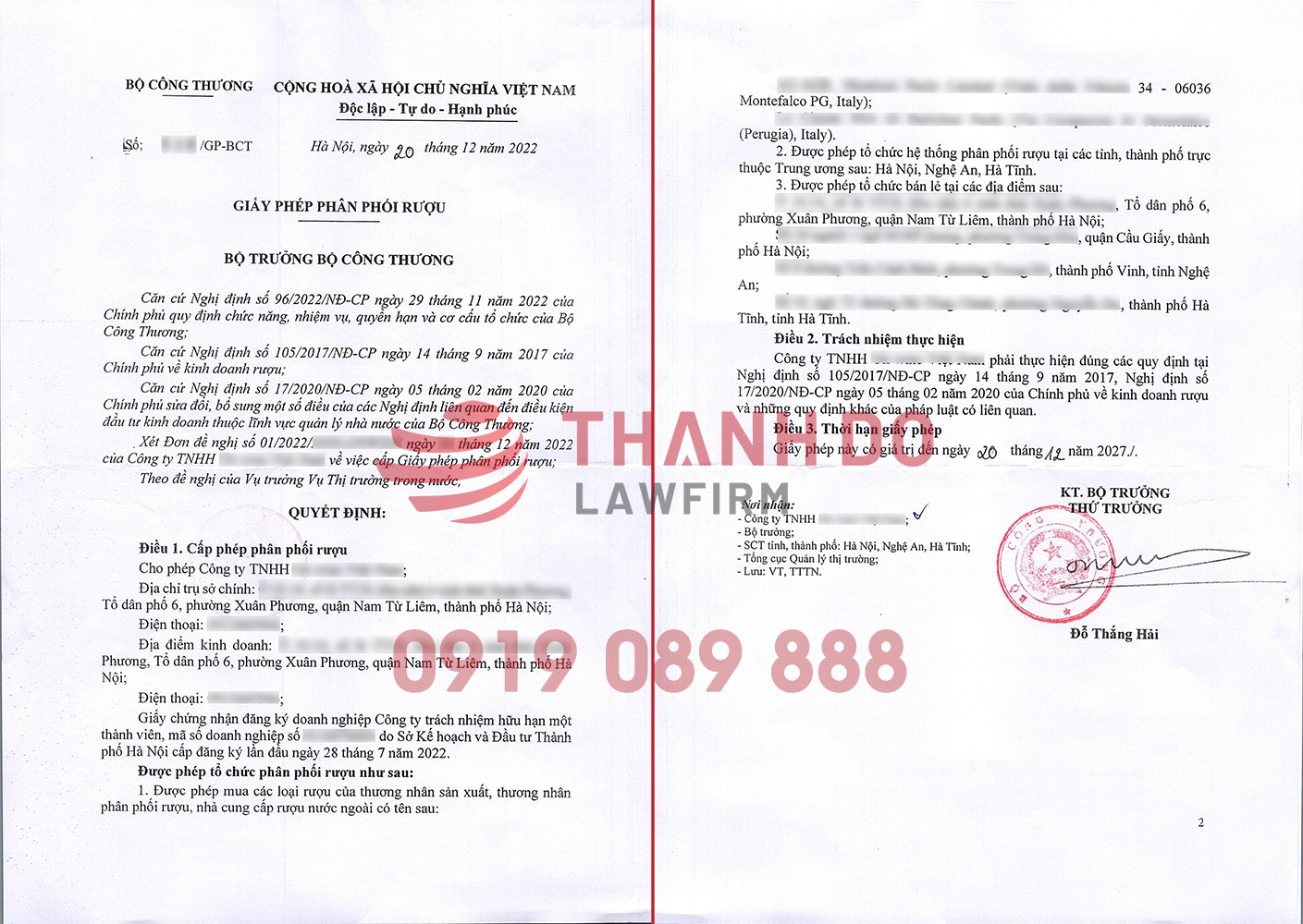 Thủ tục xin cấp giấy phép phân phối rượu