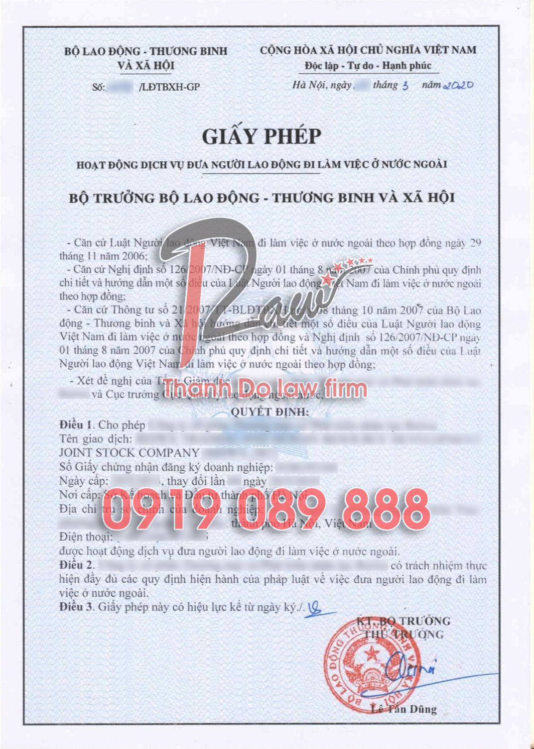 Tiêu chuẩn của giám đốc trung tâm xuất khẩu lao động