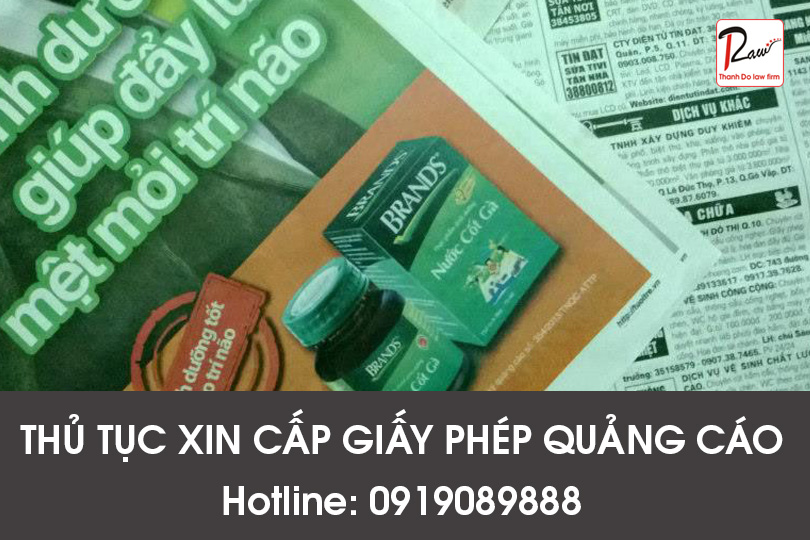 Thủ tục xin cấp giấy phép quảng cáo