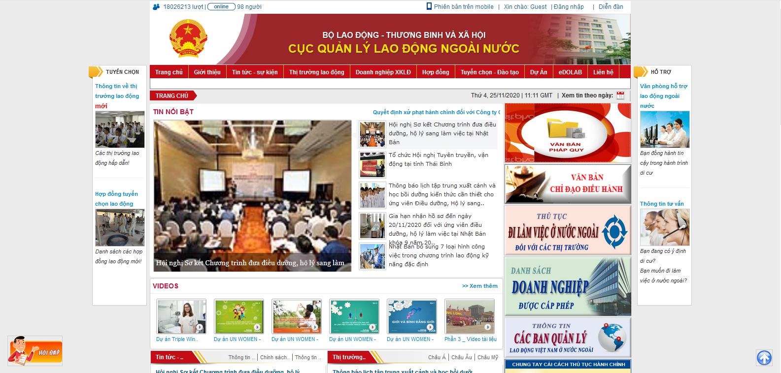 Trang chủ Cục quản lý lao động ngoài nước