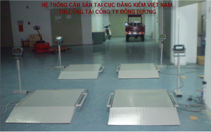 Hệ thống cân sàn tại cục đăng kiểm Việt Nam