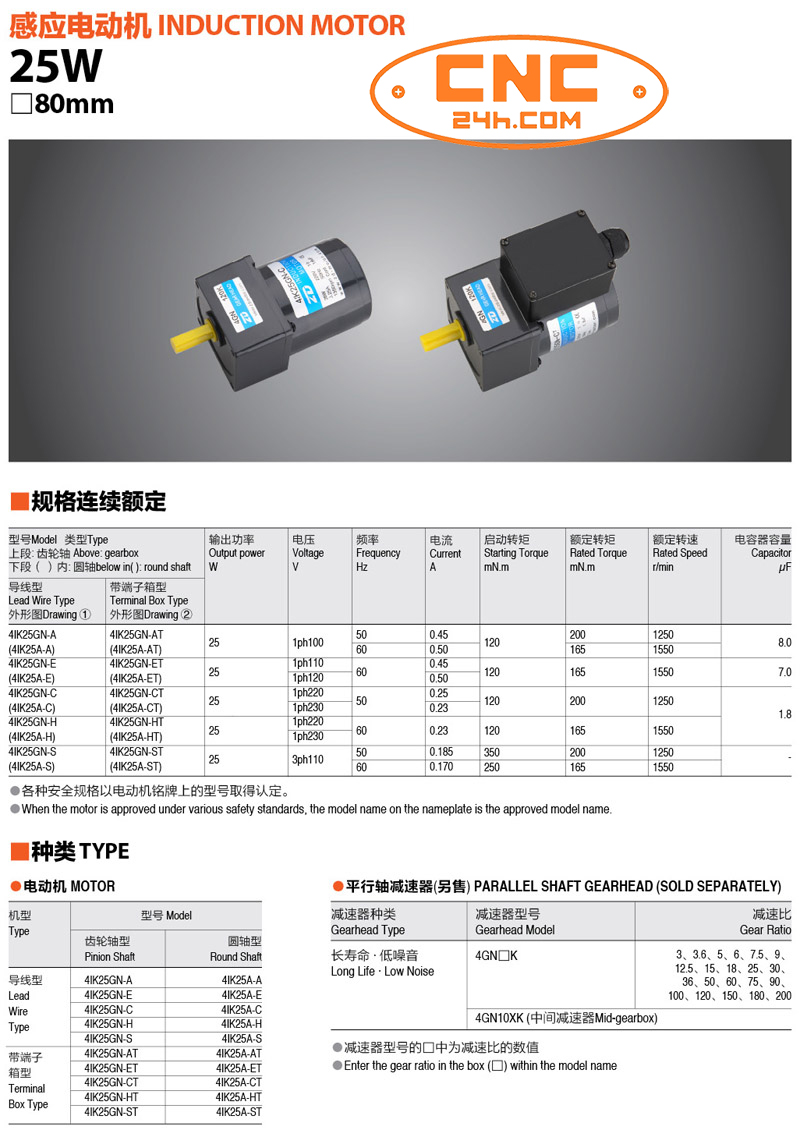 động cơ giảm tốc 25w