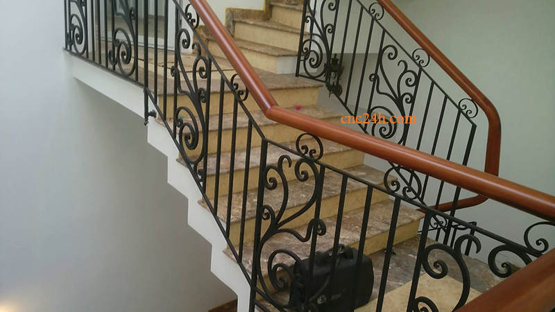 gia công cắt cầu thang sắt mỹ thuật tại hà nội