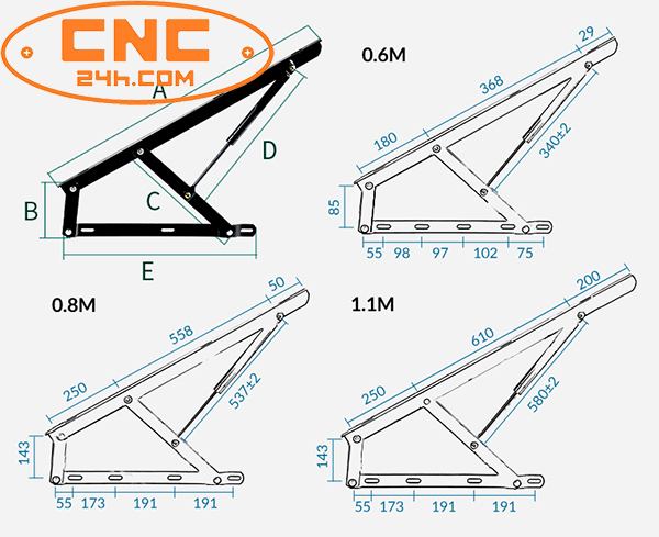 gá gấp thủy lực