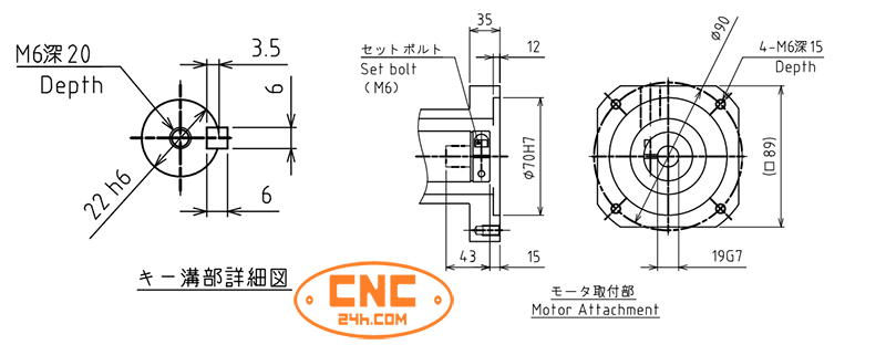 hộp số servo 750W