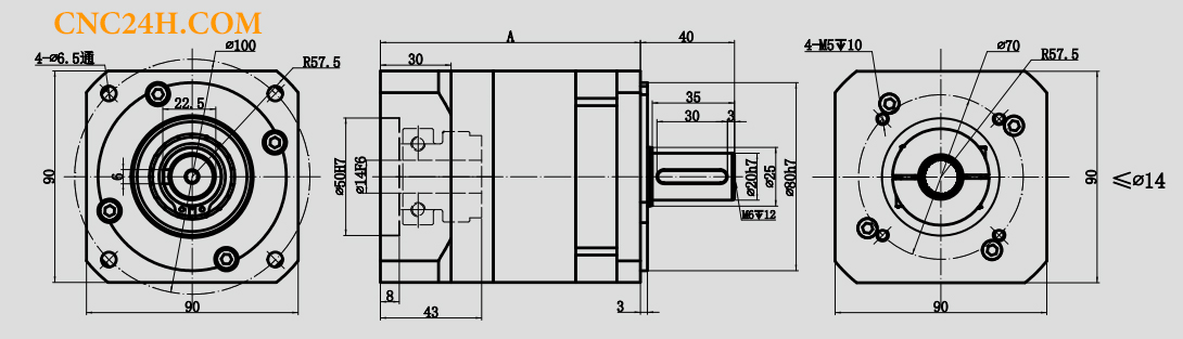 Hộp số servo 750W