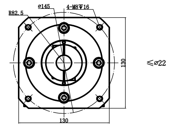 Hộp số vuông góc cho động cơ servo