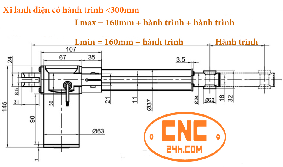 lắp đặt xi lanh điện