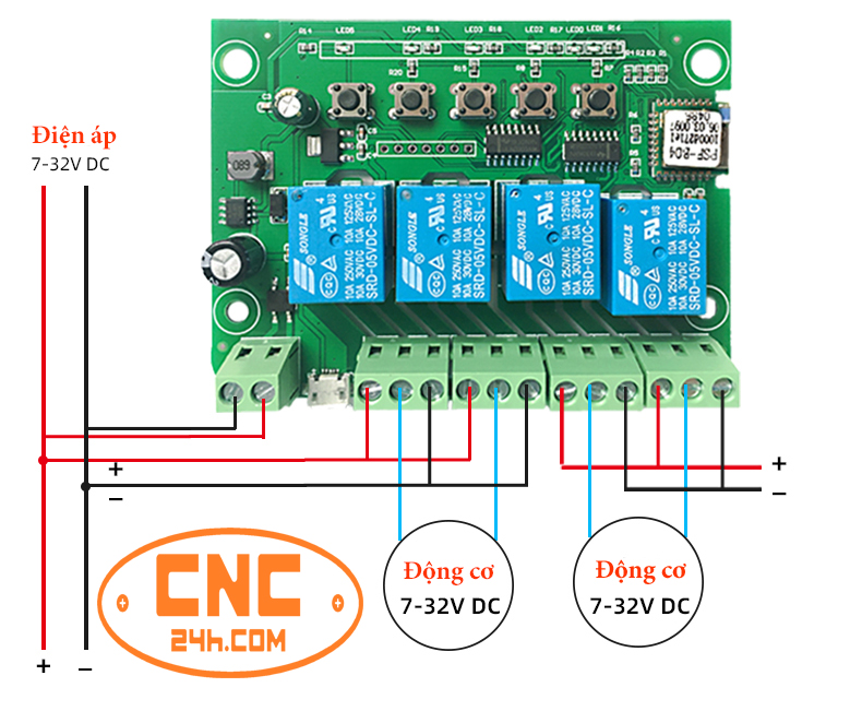 thiết bị đóng ngắt thông minh 4 kênh