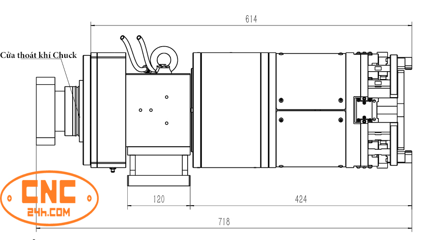 trục xoay máy cắt ống laser