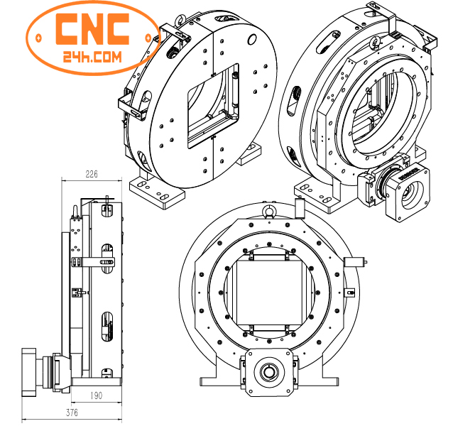 trục xoay máy laser