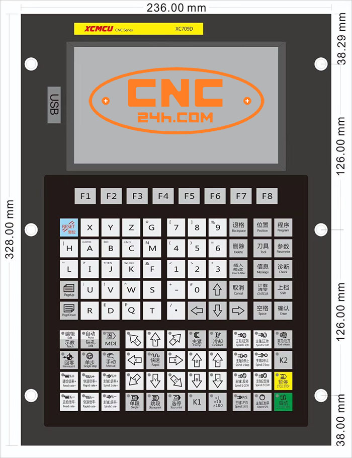 Bảng điều khiển máy phay CNC