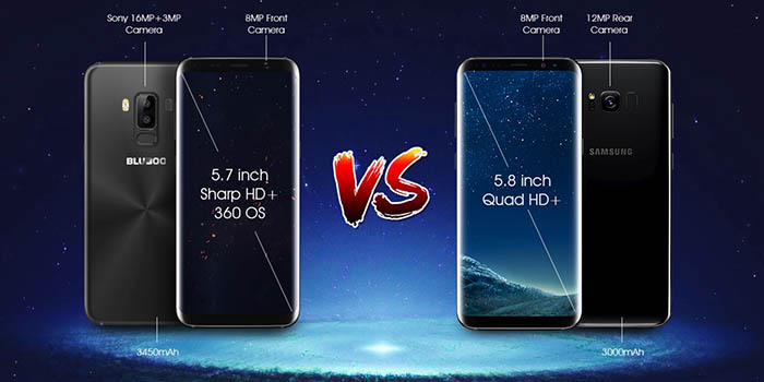 Bluboo S8, S8+ với màn hình tràn viền vô cực mê mẩn tín đồ công nghệ