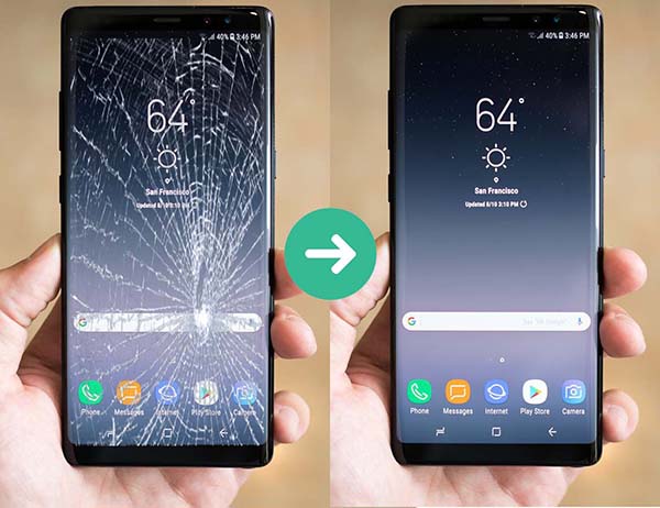 Samsung Galaxy Note 8 bị vỡ màn hình