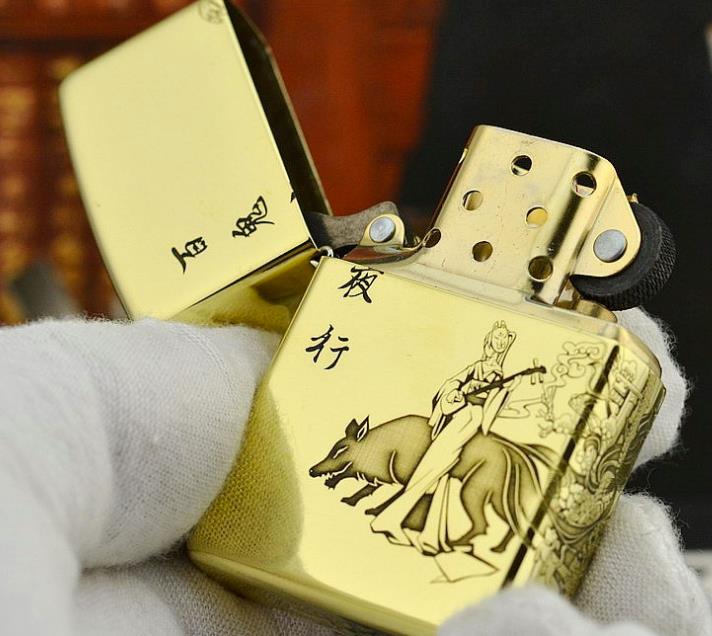 Zippo Armor đồng lồng đèn cá chép vỏ dày chính hãng