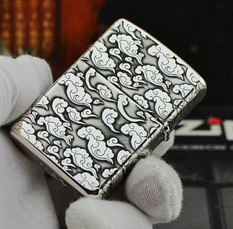 zippo bạc 925 rồng