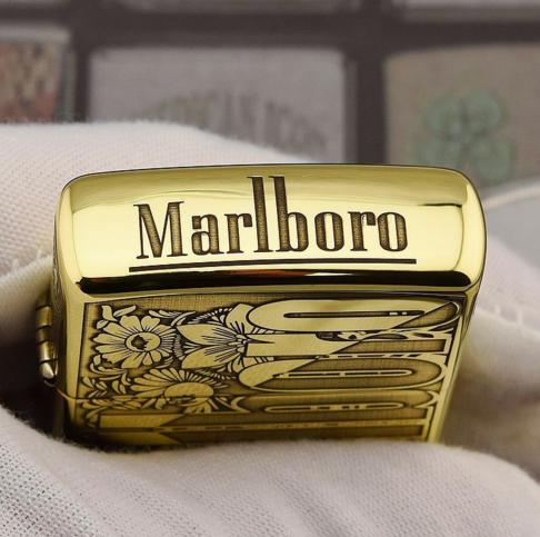 Zippo Marlboro hoa văn dập nổi