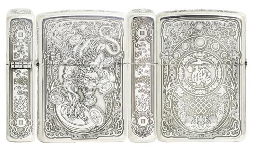 bật lửa Zippo 1941 Sterling Silver bạc 925 kỳ lân tiền